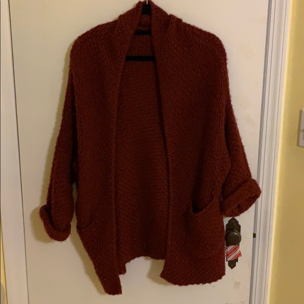 Red sweater perfect for fall